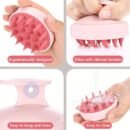 Soft Silicone Shampoo Brush Cleans And Removes Dandruff, Massages The Scalp And Relieves Itching